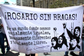 Estudiantes de la Universidad del Rosario. Para algunos de ellos era su primera protesta.